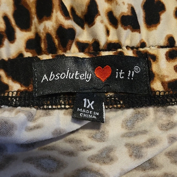 "Absolutely Love It" brand Bandeau Maxi Dress Animal Print Women size 1X - Picture 4 of 7